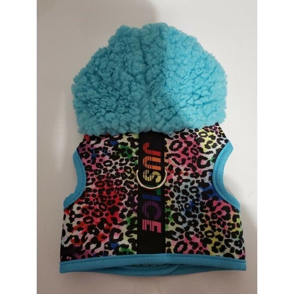 Nwt SIZE XS JUSTICE DOG SHERPA RAINBOW HARNESS - Picture 4 of 5